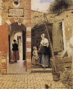 Pieter de Hooch The Courtyard of a House in Delft Sweden oil painting artist